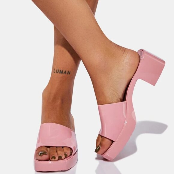 Lemonade Pink Women's Slip-on Sandals Size 8 Dolls Kill - Picture 9 of 9